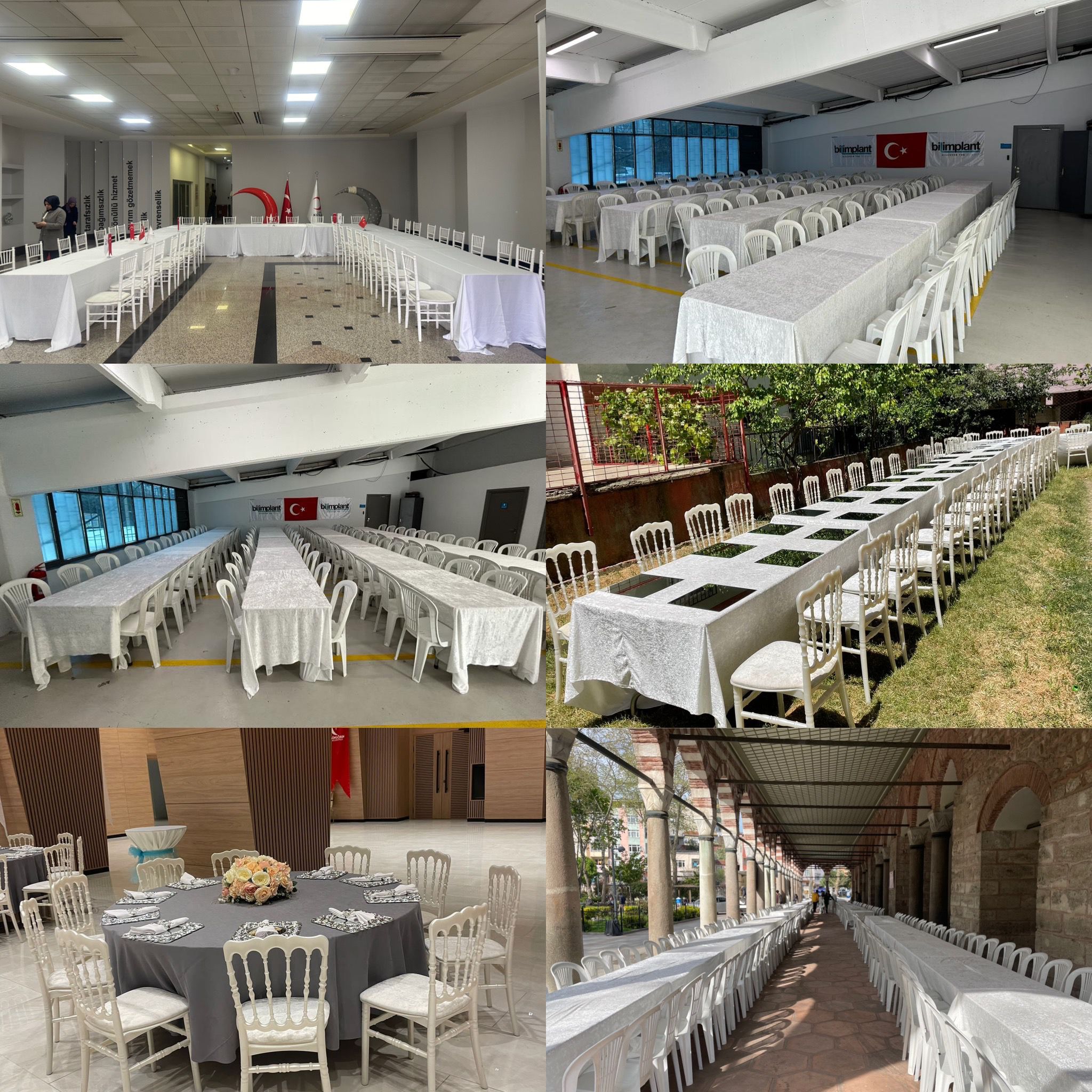Masa Sandalye Kiralama Paketi ile 70 Kişi 25.000 TL 100 Kişi 32.500 TL Fiyatları