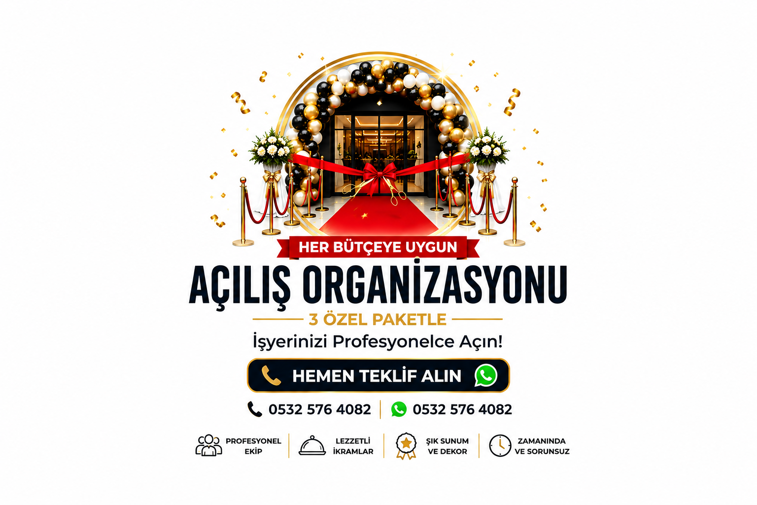 Her Bütçeye Uygun 3 Açılış Organizasyon Kampanyası