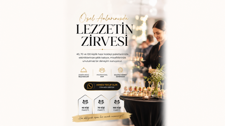 Catering Menü Fiyatlarını Kolayca Öğrenin | 40·70·100 Kişilik Hazır Paketlerle Hemen Teklif Alın