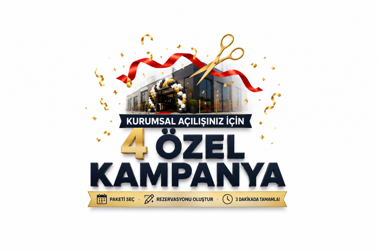 Kurumsal Açılışınıza Özel 5 Kampanya Paketi Seçin, Rezervasyonu Üç Dakikada Tamamlayın