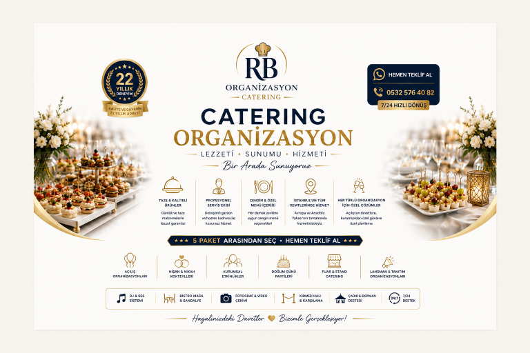 Catering Organizasyon Fiyatları | 5 Paket Arasından Seç Hemen Teklif Al